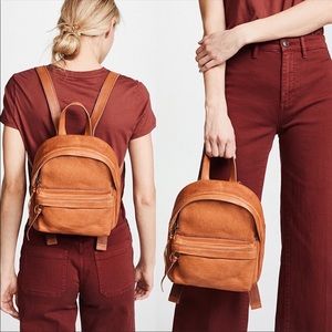 Madewell | The Lorimer Mini Backpack Brown Cognac Leather